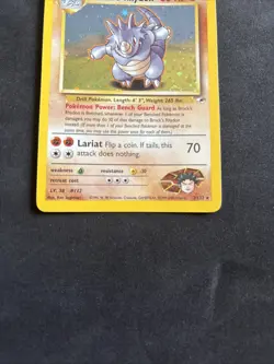 Pokemon Card Brock's Rhydon 2/132 - Set Gym Heroes - Eng-Swirl-Holo-nm/mint! - Image 3