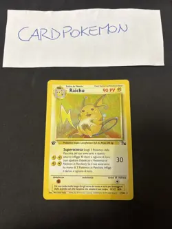 Pokemon Card Raichu 14/62 1St - Fossil -ita-Holo-swirl-exc! - Image 1