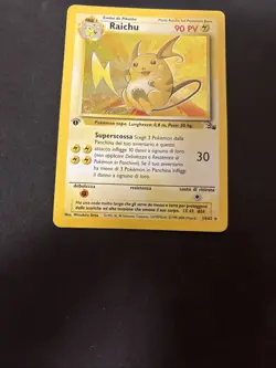 Pokemon Card Raichu 14/62 1St - Fossil -ita-Holo-swirl-exc! - Image 3