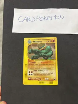 Pokemon Card Machamp 16/165 Expedition Set Base-ita-holo-swirl-Exc! - Image 1