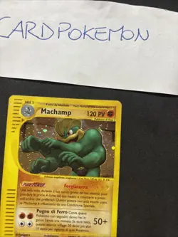 Pokemon Card Machamp 16/165 Expedition Set Base-ita-holo-swirl-Exc! - Image 4