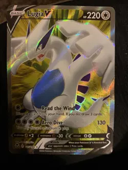 Lugia V - 185/195 - Pokemon Silver Tempest Sword & Shield Full Art Card NM - Image 1