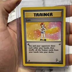 Pokemon Lass 104/130 Base Set 2 - Rare Pokemon Card - NM Near Mint Vintage WOTC - Image 1