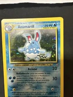 Carte Pokemon Azumarill 2/111 Neo Genesis Swirl Holo Vintage Wizards Ita MINT - Image 3