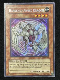 YUGIOH HARDENED ARMED DRAGON SECRET RARE GOOD CONDITION RGBT-EN083 - Image 1