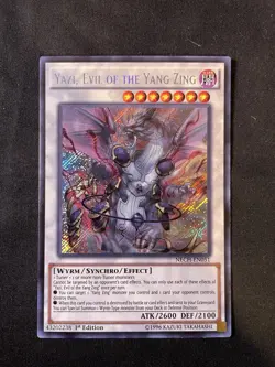 Yugioh! Yazi, Evil Of The Yang Zing 1st Edition Secret Rare (NECH-EN051) NM/M - Image 1