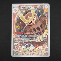 Pokemon TCG Card Noctowl SVP141 Stellar Crown Black Star Promo Holo - LP+ - Image 1