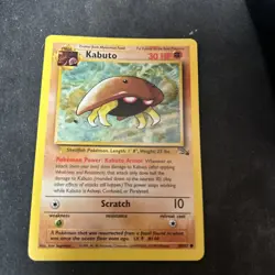 Pokemon TCG Kabuto 50/62 Fossil Unlimited Card WOTC Free Shipping D72 - Image 1