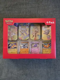 Pokemon 151 (4 Mini Tins + 4 Promo Cards Bundle Pack #2) Pokemon - SEALED - Image 1