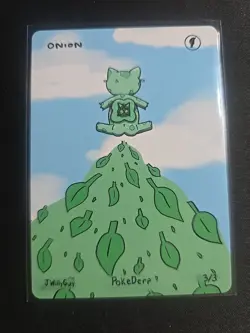 Pokederp 2 1st Edition Onion - Bulbasaur 3/3 Secret Rare Custom Derpy Card - Image 1