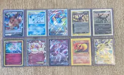 Pokemon Card Lot; Eeveelutions: glaceon,vaporeon,umbreon,sylveon,flareon,jolteon - Image 1