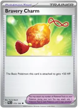POKEMON BRAVERY CHARM 173/193 UNCOMMON PALDEA EVOLVED NM CARD - Image 1
