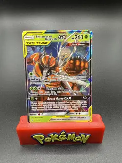 Pokemon Card Pheromosa & Buzzwole GX 1/214 Sm- Unbroken Bonds Holo Tag Team NM - Image 1