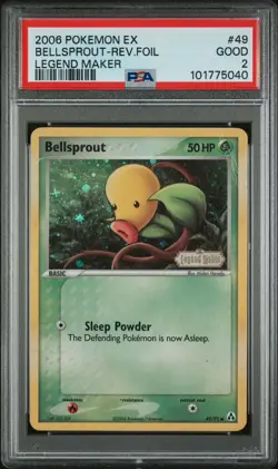 Bellsprout - 49/92 - Pokemon Legend Maker Reverse Holo Card PSA 2 - Image 1