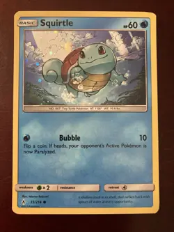 Squirtle 33/214 Unbroken Bonds Cosmos Holo Rare English Pokemon TCG Card - Image 1