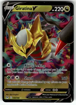 Giratina V 130/196 SWSH11: Lost Origin NM Pokemon Card TCG - Image 1