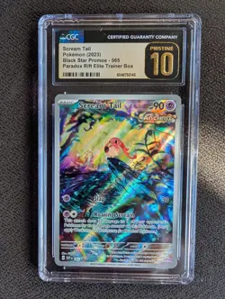 CGC Pristine 10 Scream Tail 065 Black Star Promo Paradox Rift ETB Pokemon Card - Image 1