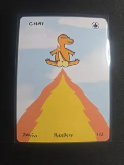 1st Edition Pokederp 2 Char - Charmander 1/3 Secret Rare Custom Derpy Card #2 - Image 1
