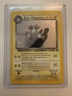 Pokemon Dark Magneton TCG Holo Rare Card 11/82 Unlimited - Image 1