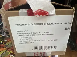 Pokemon Chilling Reign EMPTY Booster Box case No Cards - Display case Only - Image 2
