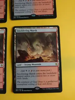 Smoldering Marsh. Playset Magic the Gathering 4 Card. BFZ swamp mountain - Image 2