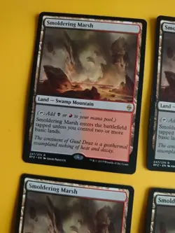 Smoldering Marsh. Playset Magic the Gathering 4 Card. BFZ swamp mountain - Image 4