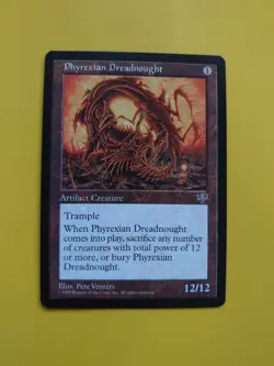 Phyrexian Dreadnought. good. rare mirage.Magic the Gathering Card. as shown - Image 1