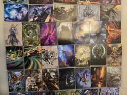 Large Magic The Gathering Art Series Lot Some Gold Signatures Various Sets - Image 3