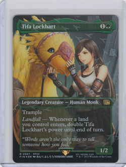 MTG Tifa Lockhart (Borderless) (Chocobo Track Foil) Final Fantasy Foil - Image 1