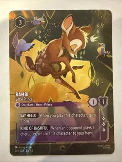 Disney Lorcana Enchanted Bambi Little Prince 209/204 Reign Of Jafar - Image 1