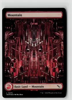MTG MKM Karlov Manor Mountian (Full Art) 275 Foil x4 NM Land - Image 1