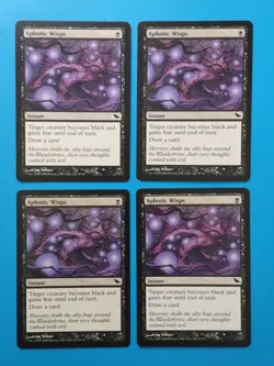 MTG 4x Aphotic Wisps x4 LP Shadowmoor Magic Playset - Image 1