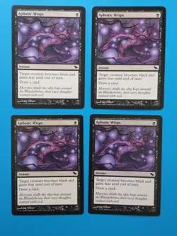 MTG 4x Aphotic Wisps x4 LP Shadowmoor Magic Playset - Image 2