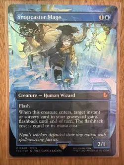 Snapcaster Mage (Borderless) (Chocobo Track Foil) - Commander: FINAL FANTASY MTG - Image 1