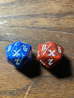 Magic the Gathering - MtG - 10th Edition Lot of 2 -OOP d20 Spindown Counter Dice - Image 1