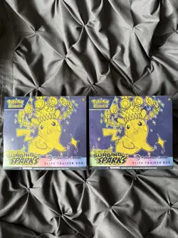 2X Pokemon TCG - Surging Sparks Pokemon Center - Elite Trainer Box - Sealed ETB - Image 1