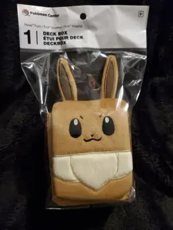 Pokemon TCG Fuzzy Eevee Deck Box Pokemon Center New - Image 1