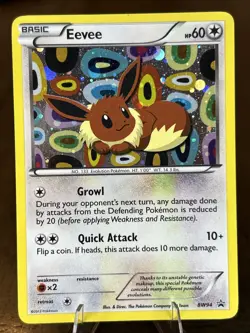 Pokemon TCG Eevee BW94 Holo Black and White 2013 Black Star Promo LP - Image 1