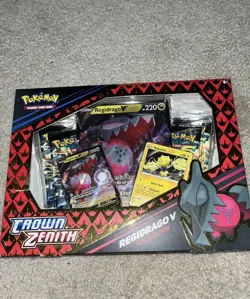 Pokemon TCG Crown Zenith Regidrago v Collection Box Sealed 820650851834 - Image 1