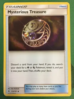 1x Mysterious Treasure - 113/131 - Uncommon Heavily Played Pokemon SM06 - Forbid - Image 1