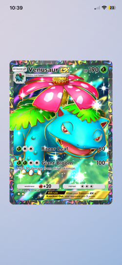 venusaur ex 2 star pokemon tcg pocket - Image 1