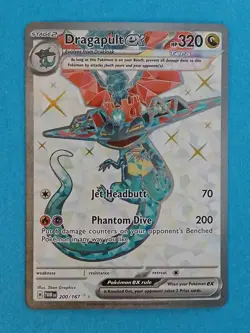 Pokemon Scarlet & Violet Twilight Masquerade Dragapult ex 200/167 Tera Full Art - Image 1