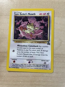 Team Rocket's Meowth 18/53 Wotc Promo Regular (Near Mint or Better) Pokemon - Image 1