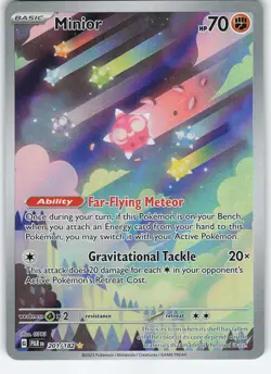 Minior - 201/182 Illustration Rare Holo SV04: Paradox Rift NM Pokemon - Image 1