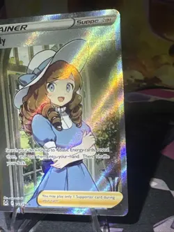 Lady 193/196 Pokemon Card SWSH Lost Origin Full Art Trainer Holo Ultra Rare NM - Image 2