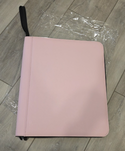 9 Pocket Pink Trading Card Zip Binder for Collectibles (Pokemon, Sports, Yugioh) - Image 1