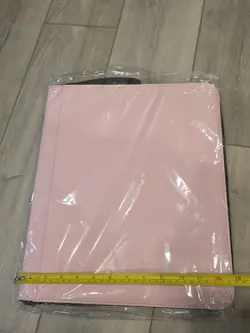 9 Pocket Pink Trading Card Zip Binder for Collectibles (Pokemon, Sports, Yugioh) - Image 4