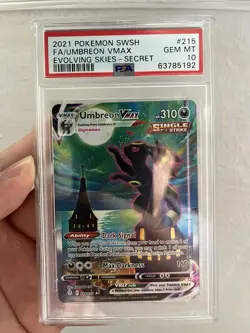 UMBREON VMAX 215/203 PSA 10 EVOLVING SKIES ALTERNATE ART POKEMON CARD ENGLISH - Image 4