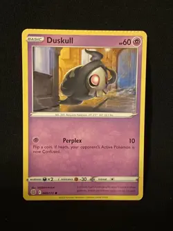 Duskull 060/172 Brilliant Stars Pokemon Crimped Edge Misprint Error Card - Image 1