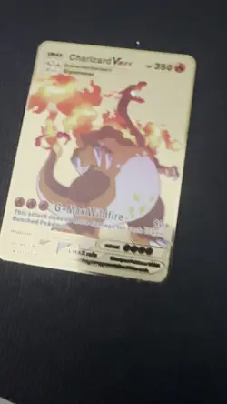 Charizard VMAX hp350 Gold Metal Pokemon Card Fan Art! - Image 2